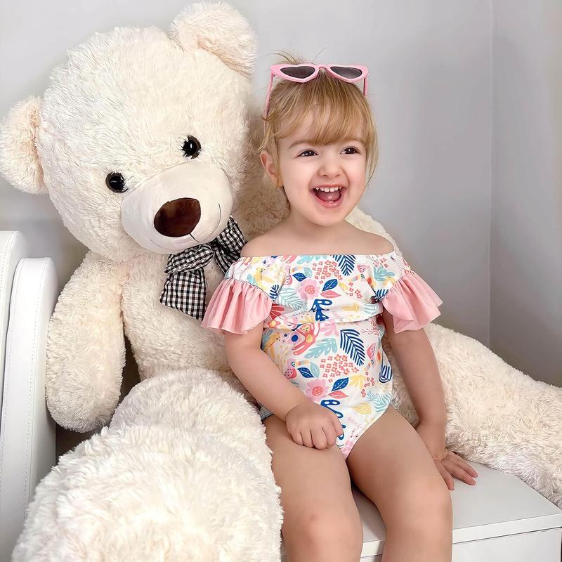 Giant Teddy Bear Big 4 Feet Stuffed Animal Stuffed Bear Baby Shower Life Size Large Teddy for Girlfriend Boyfriend Wife Children