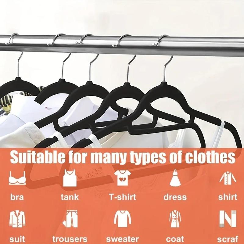 Non-slip Baby Felt Coat Hanger, 50pcs Soft Children's Coat Hanger, Stable Clothes Hanger for Home Wardrobe