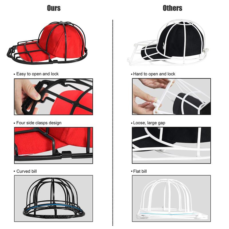 Baseball Cap Washer for Washing Machine, Baseball Hat Cleaning Protector, Hat Washing Frame Cage, Hat Washing Holder