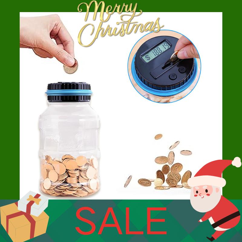 [Christmas Gift for Kids] Piggy Bank,Electronic Counting Coins Jar,Digital Coin Counting Bank with LCD,Smart Money Saving Box,Toy For Kids,1 Count