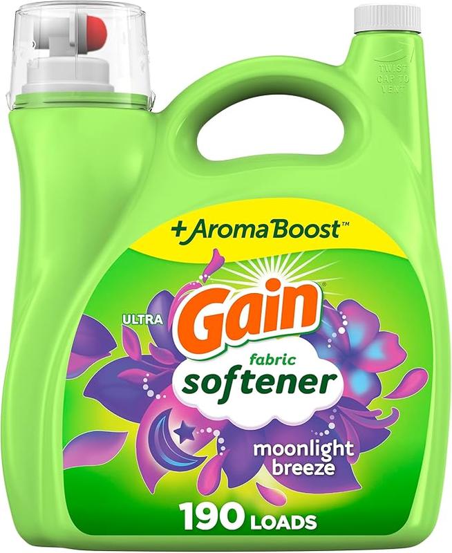 Liquid Fabric Conditioner, Moonlight Breeze Fabric Softener, 190 loads, 140 fl oz