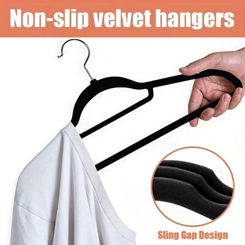 Non-slip Baby Felt Coat Hanger, 50pcs Soft Children's Coat Hanger, Stable Clothes Hanger for Home Wardrobe