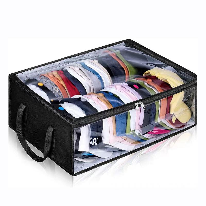 Clothing Storage Dust-Proof And Moisture-Proof Bag, Stackable Transparent Clothing Organizer. Wide Hat Storage for Baseball Caps, Large Capacity Hat Racks Organizer for Closet Cap Holder Holds up to 40 Hats