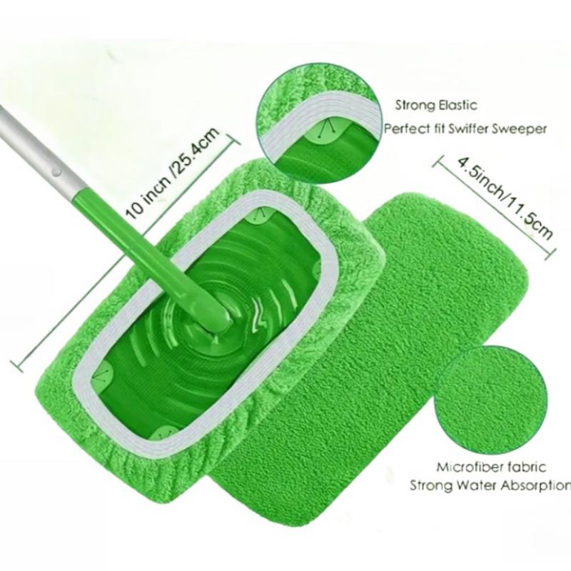 6 Counts Wet & Dry Mop Cloth Set,Durable Microfiber Mop Pads,Reusable, Easy To Clean Design,Household Cleaning Supplies for Home Kitchen Bathroom