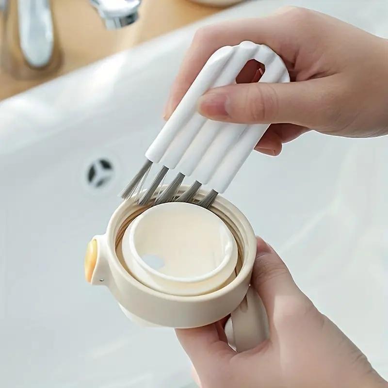 Multipurpose Cup Lid Cleaning Brush, Multifunctional Cleaning Brush for Water Bottle, Tumbler & Insulated Mug Brush, Kitchen Cleaning Tool