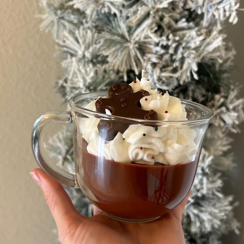 Hot Chocolate Scented Coconut Soy Candle 16oz