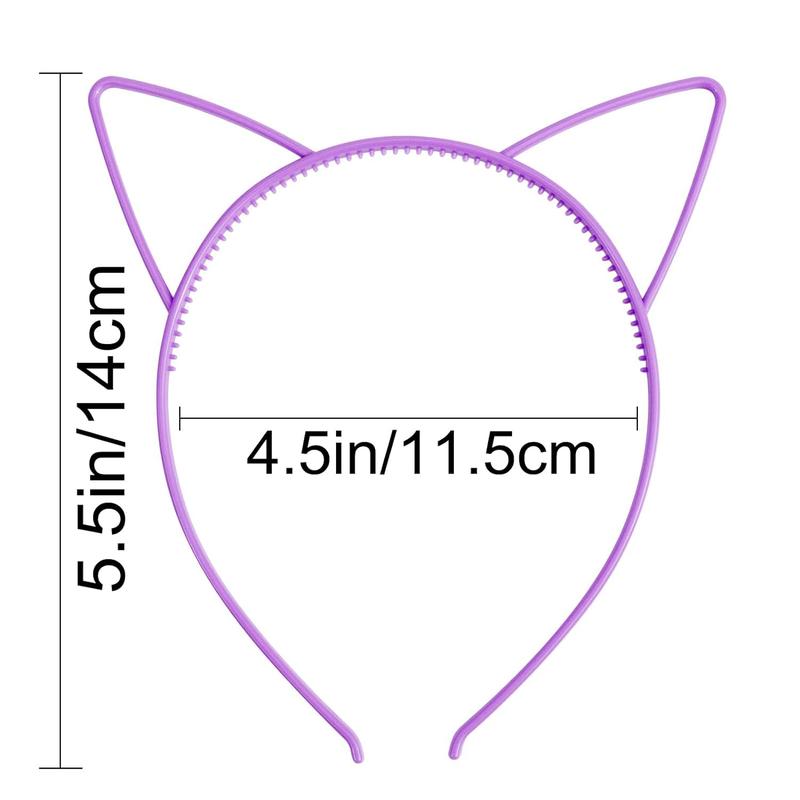 24 Cat Ears Headbands Plastic Taylor Party Decorations Headbands for Gabby Dollhouse Party Favors Birthday Supplies for Women Halloween Hair Accessories Hair Hoops Costume