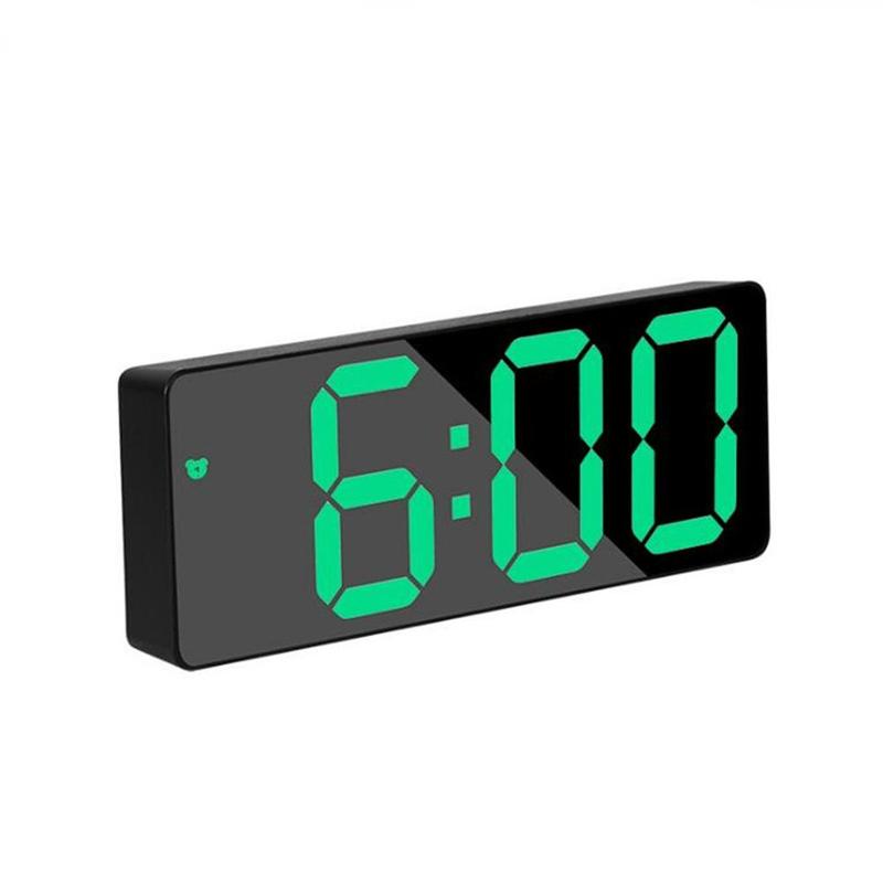 LED Electronic Alarm Clock, Simple Mirror Acrylic Sound Alarm Clock, Desktop Clock for Bedroom Living Room Study Kitchen