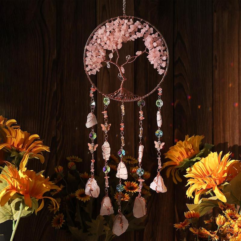 Artificial Crystal Tree Sun Catcher Room Decor, 1 Count Garden Patio Window Decor Sun Catchers Decoration, Home Decor, Hanging Decor for Indoor and Outdoor, Garden Decoration