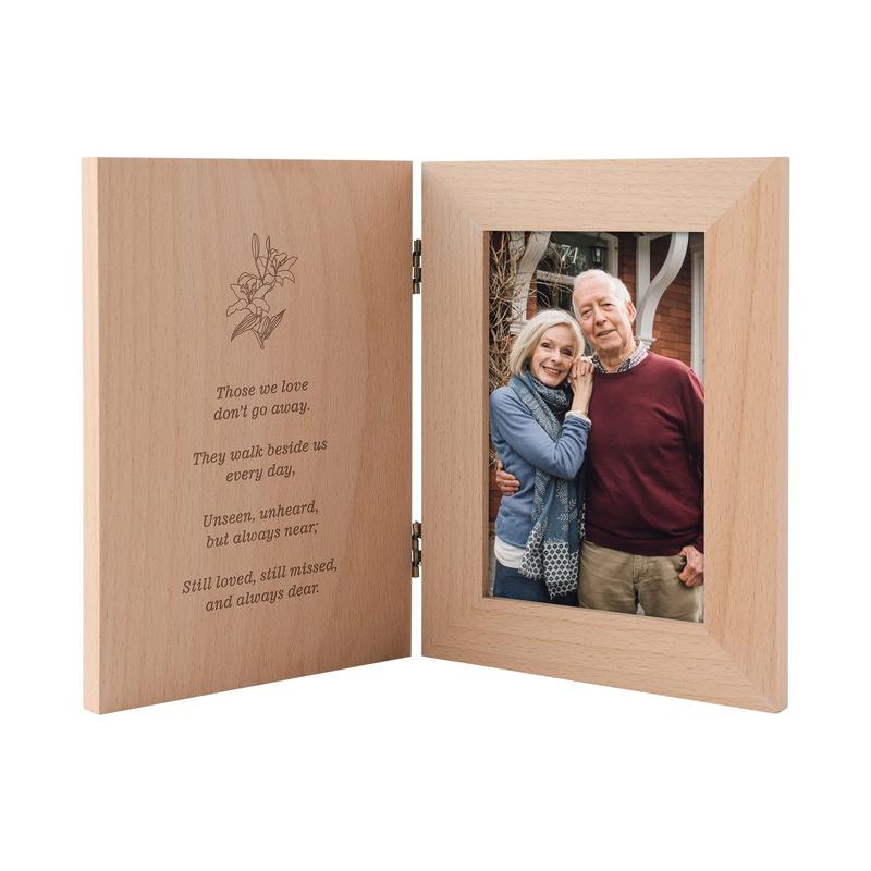 Memorial Picture Frame, In Memory of Loved One Gift for Loss of Mother, Father, Sympathy Picture Frame Gifts for Loss of Mom, Dad, Best Bereavement Gifts, Send Love and Strength, Fits 3x5 In Photo