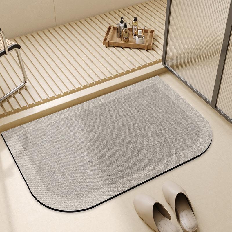 Diatom Ooze Floor Mat Nordic Light Luxury Bathroom By Water-Absorbing Quick-Drying Easy-Care Floor Mat Home Non-Slip Stain-Resistant Floor Mat