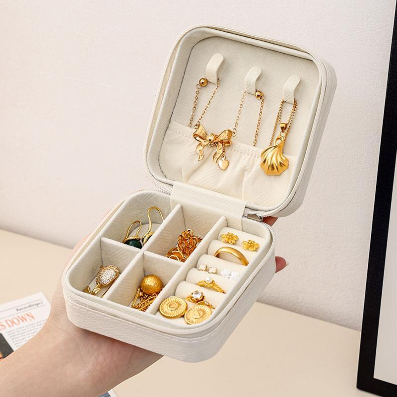 Portable Jewelry Storage Box, 1 Count Dustproof Multi-grid Jewelry Organizer, Jewelry Storage Box for Earring Necklace Ring Bracelet