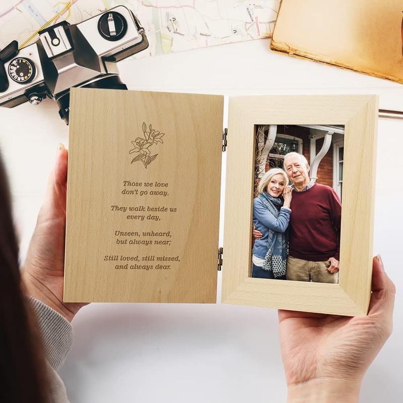 Memorial Picture Frame, In Memory of Loved One Gift for Loss of Mother, Father, Sympathy Picture Frame Gifts for Loss of Mom, Dad, Best Bereavement Gifts, Send Love and Strength, Fits 3x5 In Photo