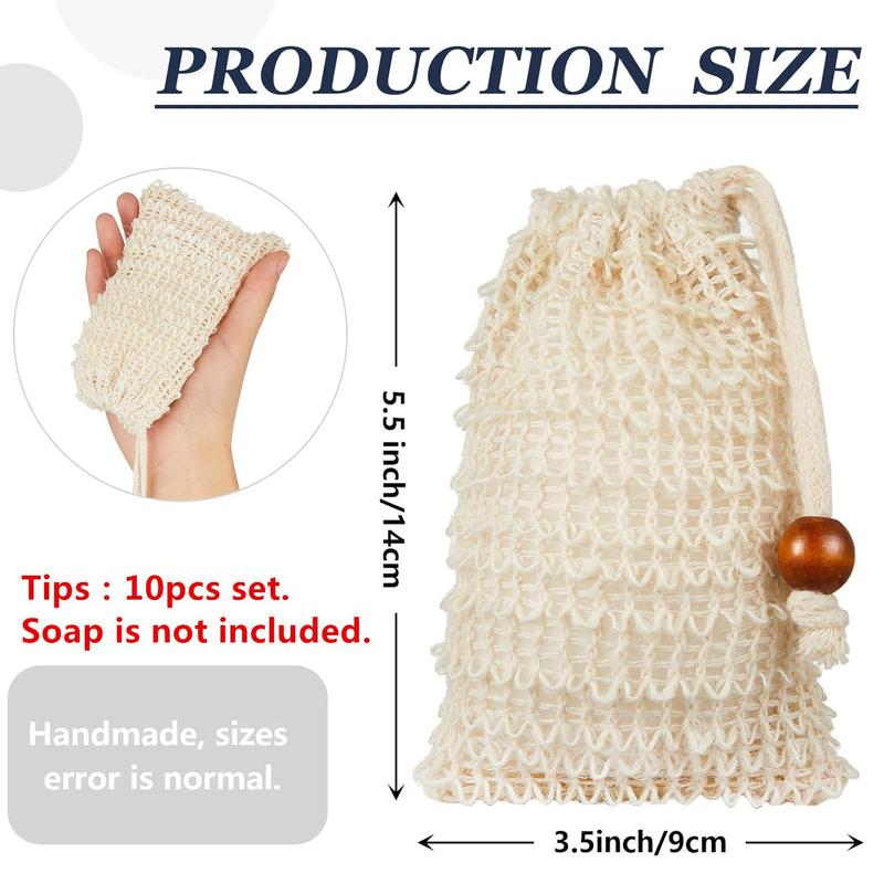 Soap Bubble Bag, 10pcs set Natural Bath Soap Saver Bag, Multifunctional Mesh Foaming Net, Halloween Exfoliating Soap Holder for Shower, Christmas Gift