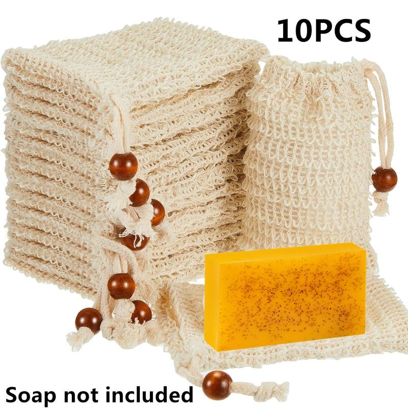 Soap Bubble Bag, 10pcs set Natural Bath Soap Saver Bag, Multifunctional Mesh Foaming Net, Halloween Exfoliating Soap Holder for Shower, Christmas Gift