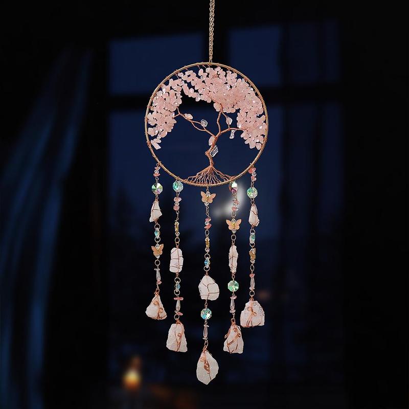 Artificial Crystal Tree Sun Catcher Room Decor, 1 Count Garden Patio Window Decor Sun Catchers Decoration, Home Decor, Hanging Decor for Indoor and Outdoor, Garden Decoration