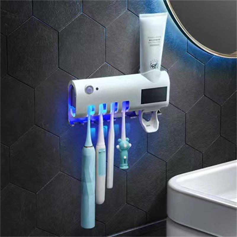 Wall Mounted Toothbrush Holder, 1 Count USB Power Intelligent Toothpaste Dispenser, Bathroom Accessory, Toothbrush Rack, Toothbrush Dispenser, Toothbrush Protector