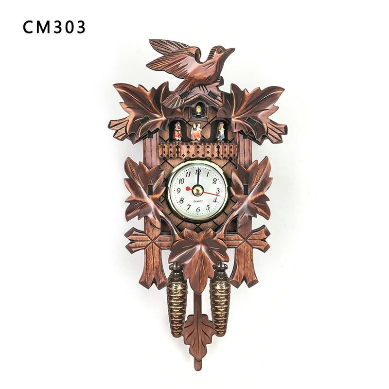 Wooden Clock, 1 Count Vintage Wooden Hanging Clock, Wall Hanging Clock for Home Living Room Bedroom Decor (battery Required, without Battery)