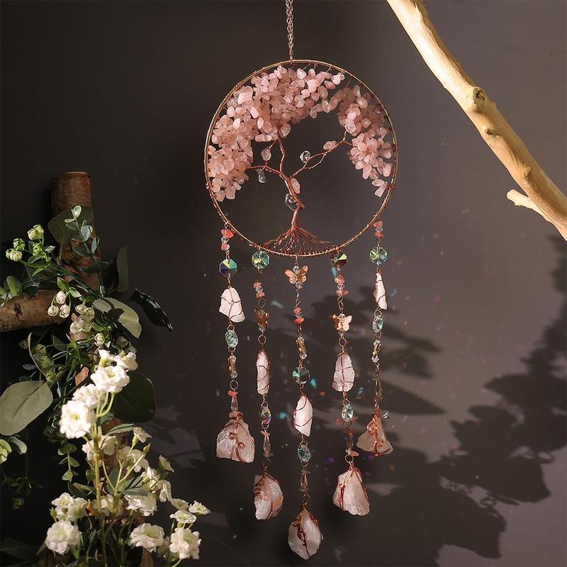 Artificial Crystal Tree Sun Catcher Room Decor, 1 Count Garden Patio Window Decor Sun Catchers Decoration, Home Decor, Hanging Decor for Indoor and Outdoor, Garden Decoration