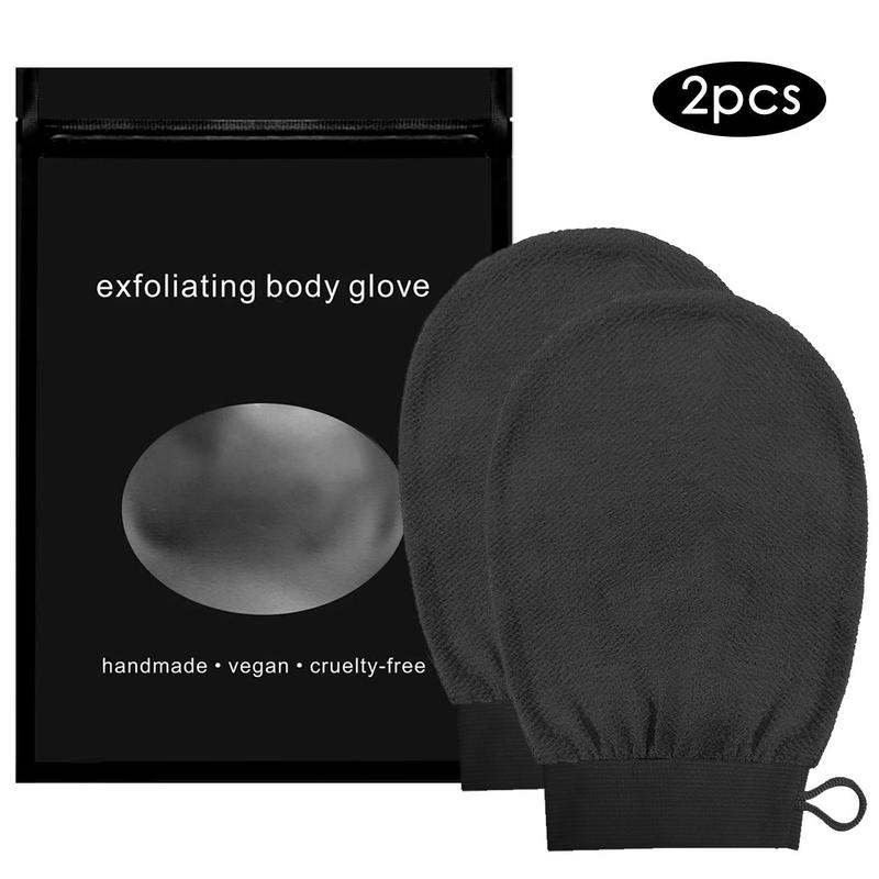 Exfoliating Body Gloves, 2 Counts set Handmade Body Scrub Skin Exfoliating Gloves, Bathing Accessories for Home Bathroom Salon Hotel Travel, Bathroom Gadgets 2024