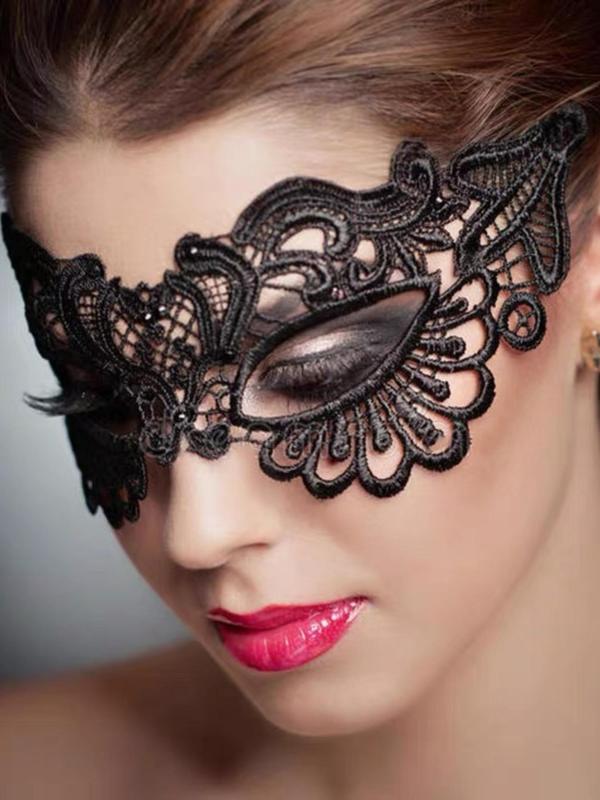 Embroidery Eye Lace Mask, Elegant Role-playing Hollow Mask for Party, Daily Clothing Decor, Fashion Accessories for Women & Men, Trendy All-match & Exquisite Mask for Birthday Gift