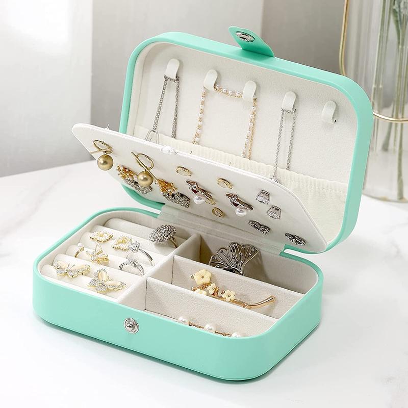 Travel Jewelry Case without Jewelry, Portable Double Layer Design Small Jewelry Organizer, Travel Jewelry Box, Summer Essentials