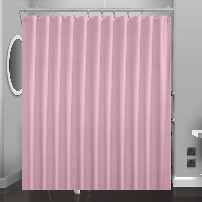 Lady Pink Plastic Shower Curtain or Liner, 72x72 Inch Lightweight Pink Plastic Bathroom Shower Showroom Inner Curtain