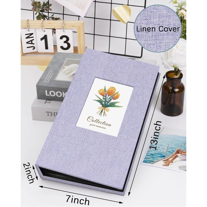 Linen Photo Album 4x6 300 Photos Fabric Cover Picture Books Albums Wedding School Family Anniversary Memory Engagement Travel Albums Decor