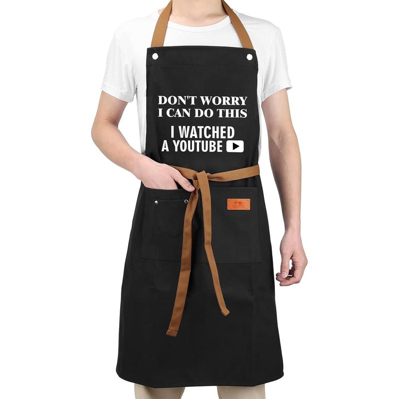 Birthday Gifts for Men, Gifts for Husband from Wife, Gifts for Boyfriend Dad, Grilling Aprons with Adjustable  Strap, Chef Cooking Apron Gifts for Father's Day, Gifts for Women Mom, Christmas