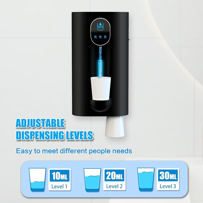 Automatic Mouthwash Dispenser, USB Rechargeable Mouthwash Dispenser with Cup, Mouthwash Dispenser for Bathroom, Kitchen Appliances