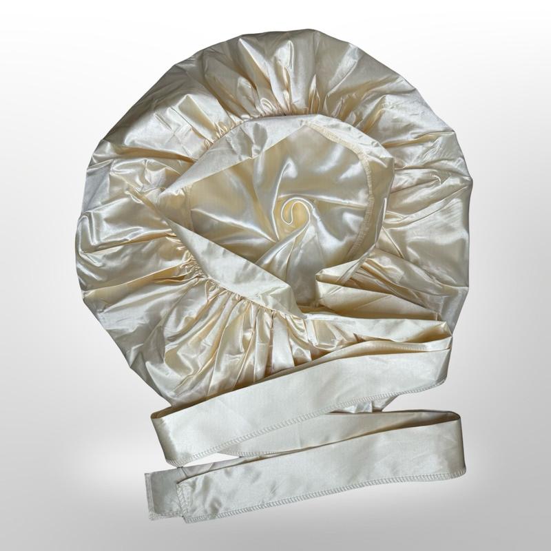 MNJSales Luxury Waterproof Satin Silk Shower Cap Non-Slip Jumbo Bonnet adjustable bonnet wave cap bonnet