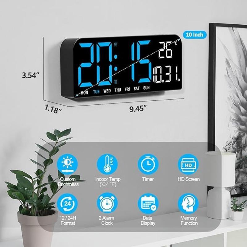 LED Digital Wall Clock Decorative,10