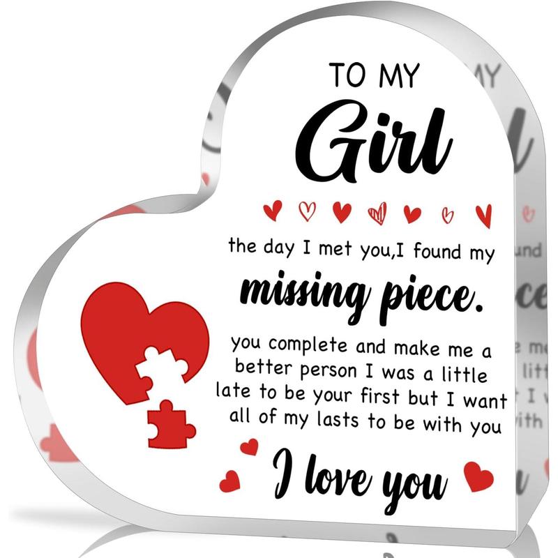 Gifts for Girlfriend, Romantic Anniversary Present for Women - I Love You Acrylic Keepsake - Birthday Christmas Valentine's Day Gifts for Couples Girlfriend Wife Relationship Long Distance Gifts