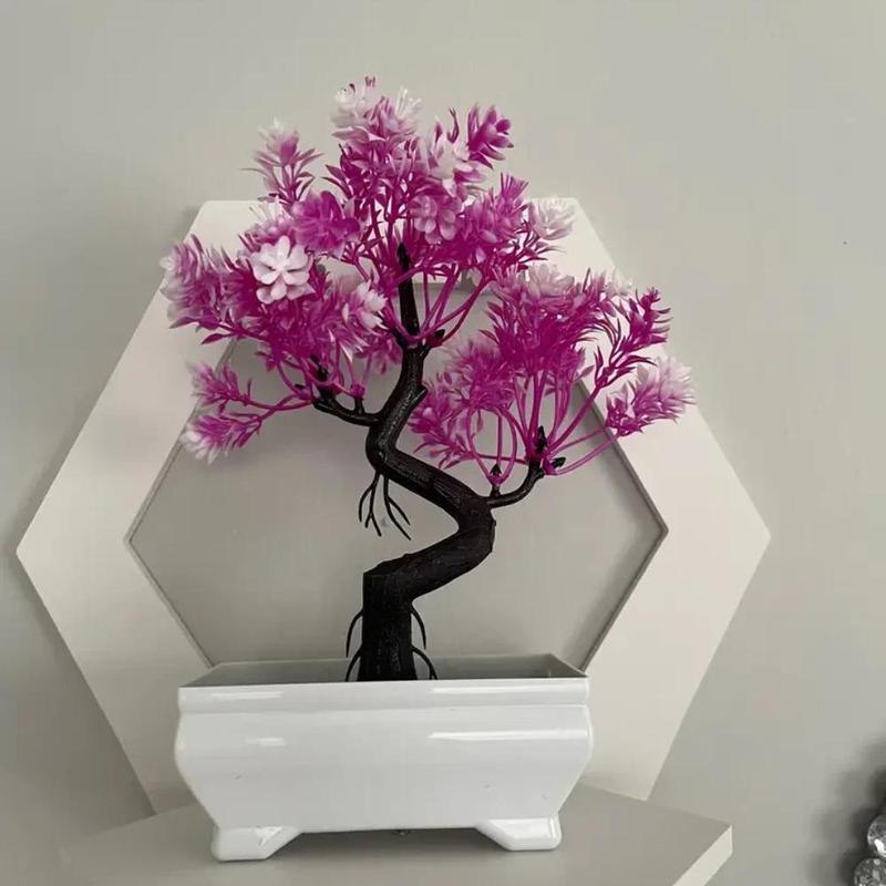 Artificial Potted Plant, Creative Home Decor Realistic Faux Plastic Flower, Decorative Plants for Home Wedding Porch, Birthday Party Decor, Boyfriend Gift