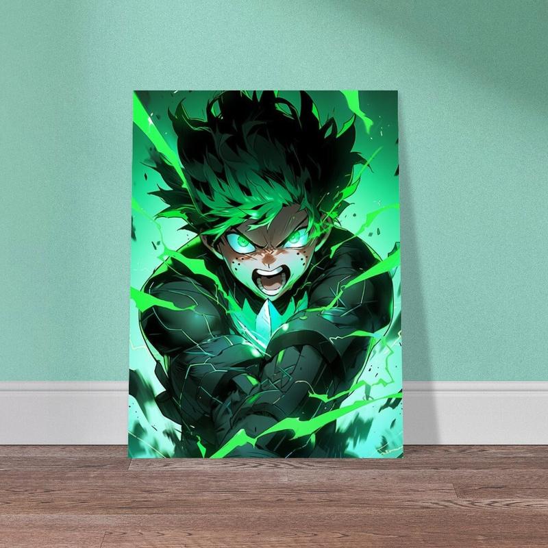 Izuku Midoriya Deku Training My Hero Academia MHA Poster Canvas Framed Poster Anime, Gift for Him Her