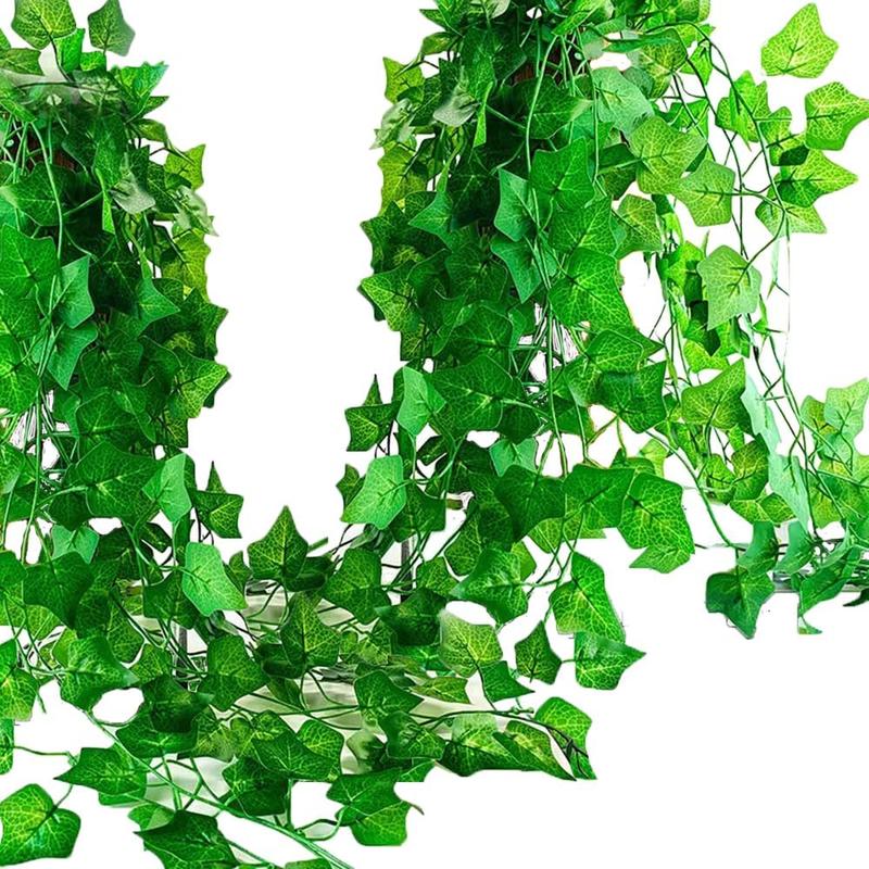 12 Pack 86Ft Artificial Ivy Garland Fake Plants, Fake Ivy Leaves Greenery Garlands Hanging Plant Vine for Aesthetic Bedroom Garden Party Wedding Wall Room Christmas Décor