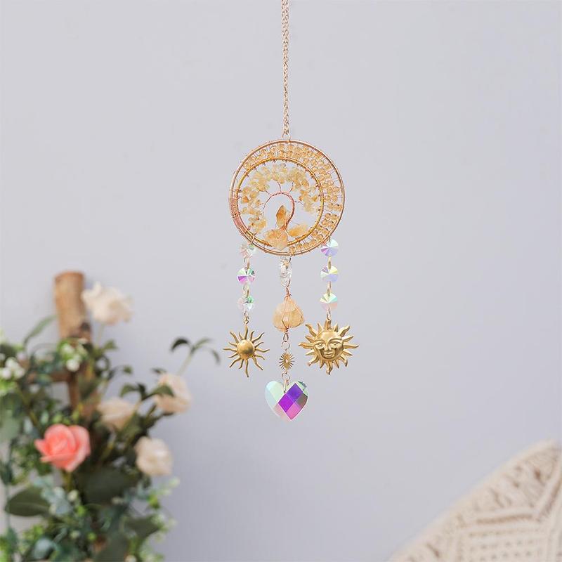 Sun Catcher, 1 Count Mini Sun Catcher, Clear Stone Sun Catcher, Car Decoration Pendant, Home Room Decoration Sun Catcher