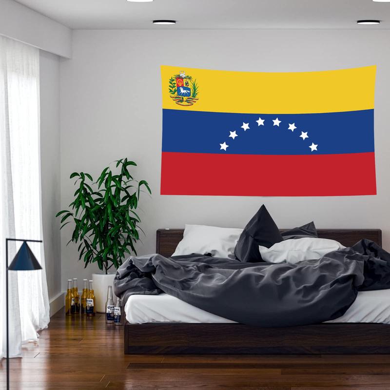 Flag Venezuela 7 Star 3x5 Ft Funny Flags For room Durable Man Cave Wall Flag with Brass Grommets for College Dorm Room Decor Wall Decor Flag