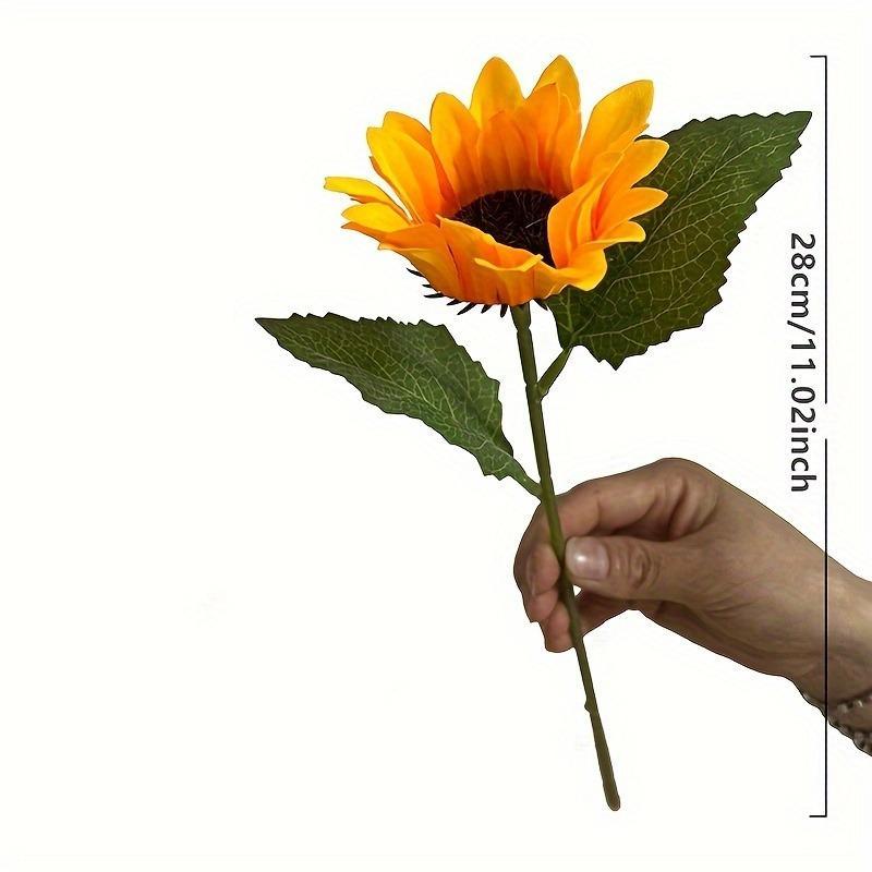 Artificial Sunflower, 10pcs set Plastic Sunflower for Home Decor, Housewarming Gift, Birthday Celebrations, Spring & Summer Table Decorations