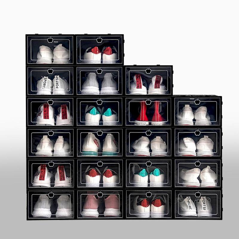 Shoe Storage Box, 12pcs set Stackable Clear Shoe Box, Dustproof Shoe Organizer, Home Organizer for Shoes & Clothes & Books & Toys