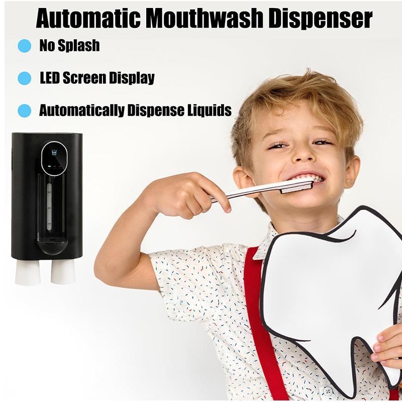 Automatic Mouthwash Dispenser, USB Rechargeable Mouthwash Dispenser with Cup, Mouthwash Dispenser for Bathroom, Kitchen Appliances