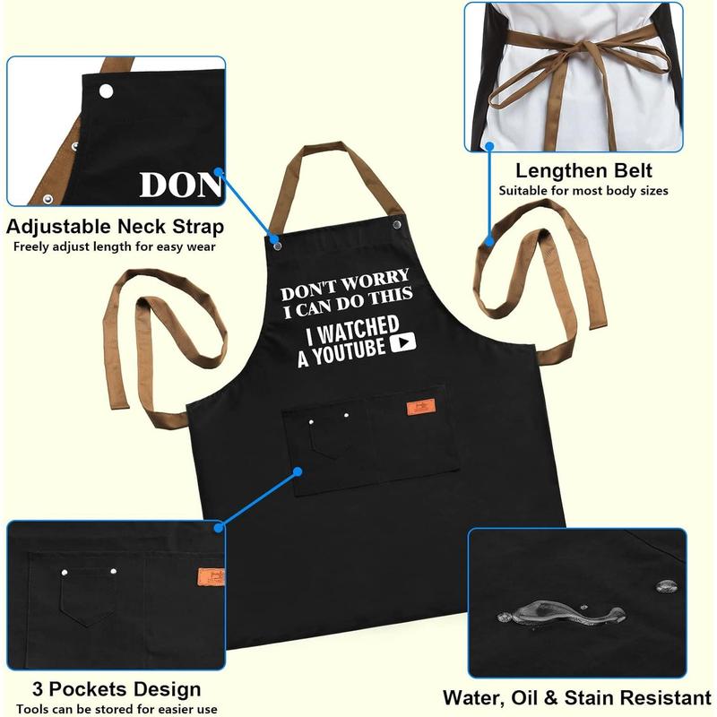 Birthday Gifts for Men, Gifts for Husband from Wife, Gifts for Boyfriend Dad, Grilling Aprons with Adjustable  Strap, Chef Cooking Apron Gifts for Father's Day, Gifts for Women Mom, Christmas