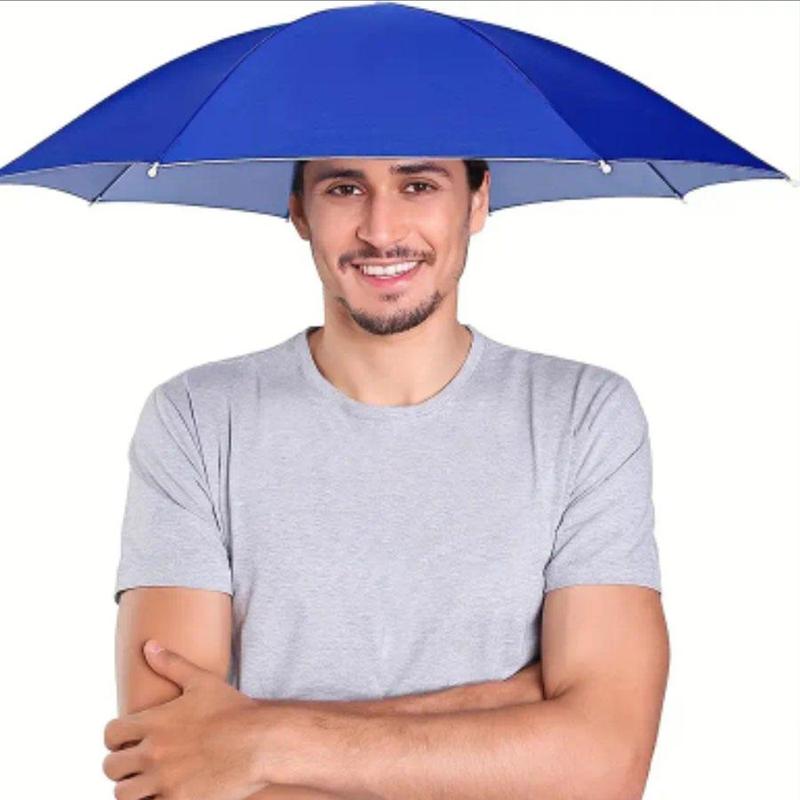 Umbrella Hat with Elastic Headband, Lightweight Hat Umbrella, Outdoor Sunny and Rain Dual-use Umbrella, Fishing Umbrella, Portable Waterproof Umbrella for Outdoor, Christmas Gift