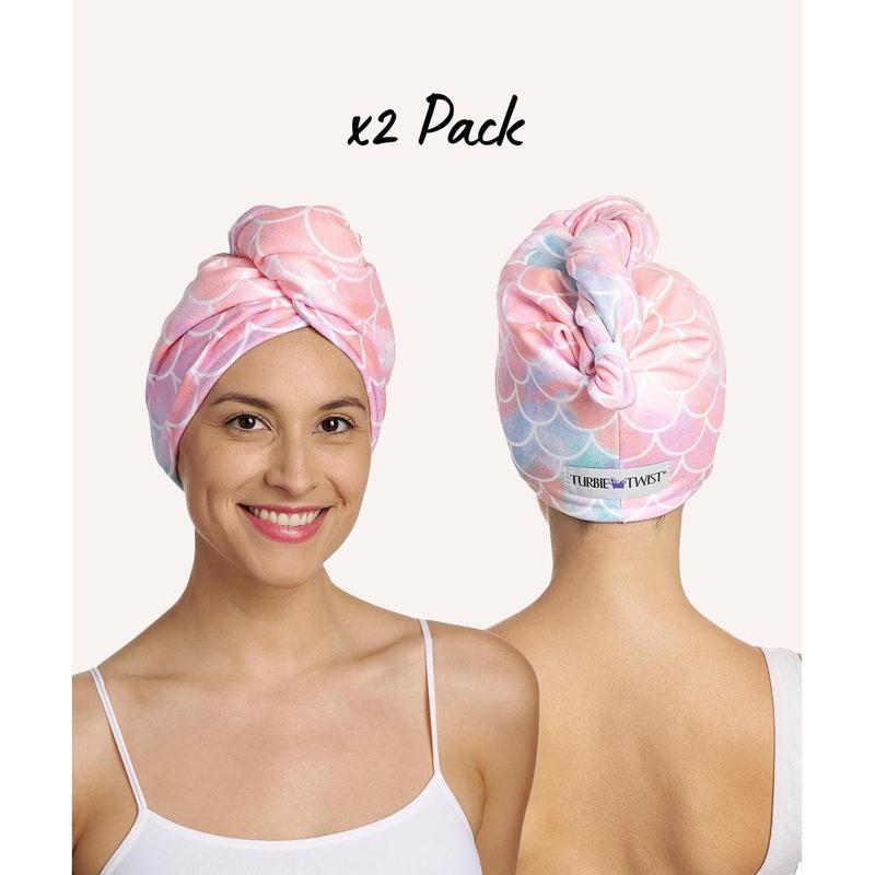 Super Lightweight Turbie Twist Microfiber Hair Towel for Frizz-Free Hair Quick Drying Gifts Water Absorbent Quick-Drying Solid Color Hair Towel