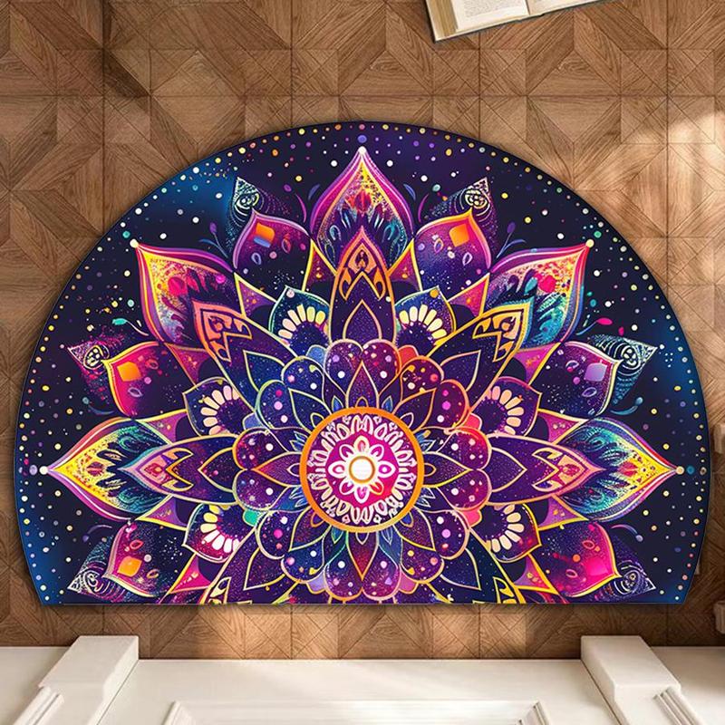 Boho Style Mandala Pattern Bathroom Mat, 1 Count Non-slip Quick Dry Floor Mat, Decorative Carpet for Home Living Room Bedroom Bathroom