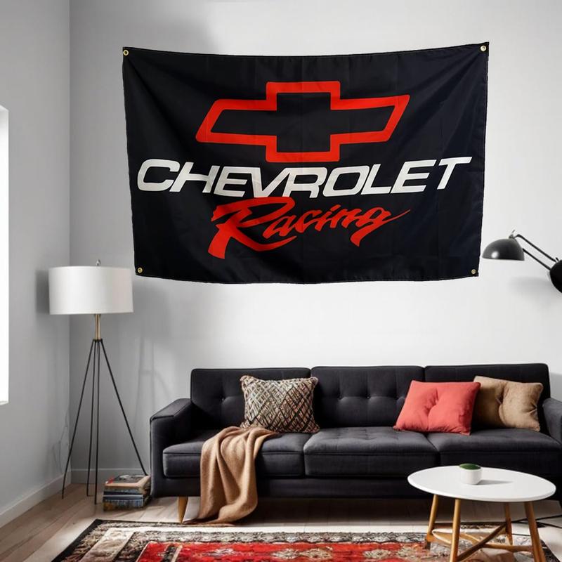 Flag For Chevrolet Racing Chevy 3x5ft Tapestry with 4 Brass Grommets for Wall Hanging College Dorm Room Wall Outdoor Decor Banner