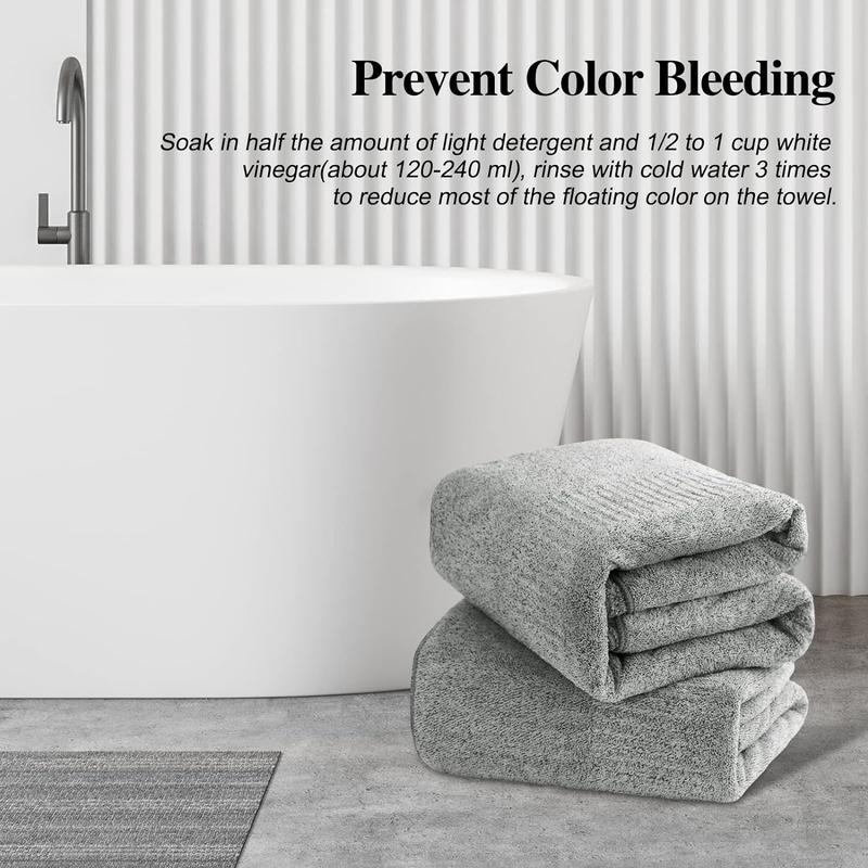 SEISSO Bath Towels Set of 4 Premium Bath Towels 35” x 63” Oversized Towels for Bathroom Quick Drying & Lightweight Bath Sheets Towels for Adults -...