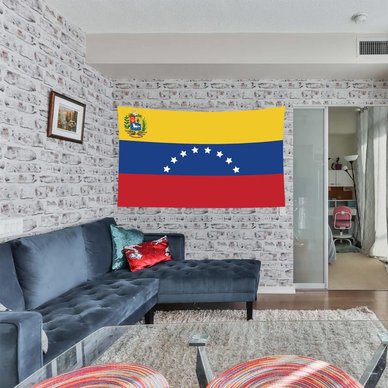 Flag Venezuela 7 Star 3x5 Ft Funny Flags For room Durable Man Cave Wall Flag with Brass Grommets for College Dorm Room Decor Wall Decor Flag