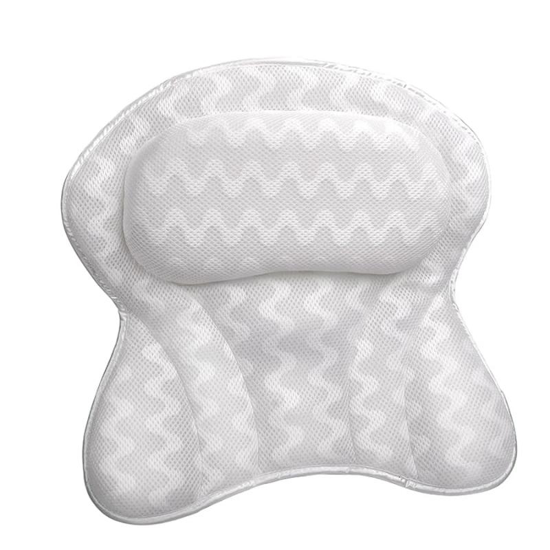 Bath Pillow Bathtub Pillow, Neck Back Support, Ultra Soft 3D Breathable Mesh Spa Cushion, Headrest, Bathroom Accessories, Gifts