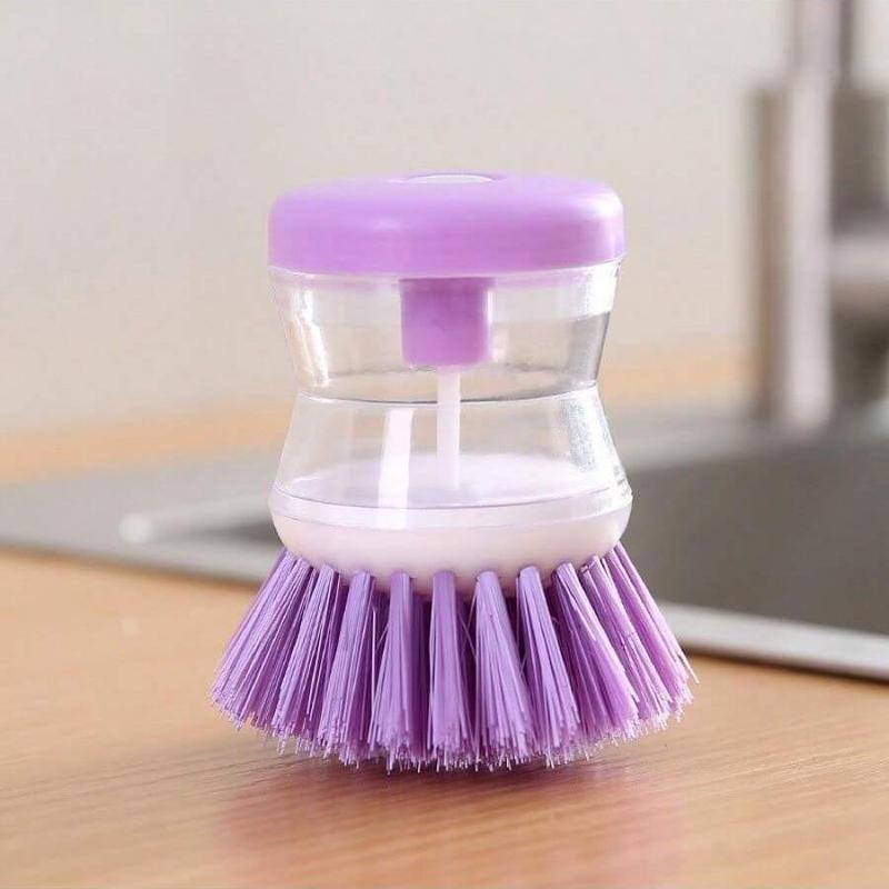 Press Type Automatic Liquid Dispenser Cleaning Brush, Multifunctional Dish Brush, Kitchen Cleaning Tool